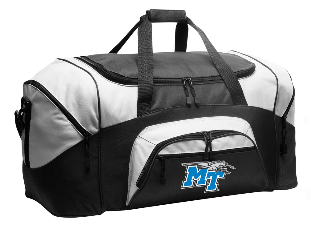 Middle Tennessee Blue Raiders Duffel Bag – Gym, Travel & Suitcase-Style Gear Bag Black