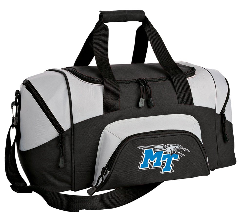 Middle Tennessee Small Duffel Bag MTSU Carryon Suitcase or Gym Bag Black