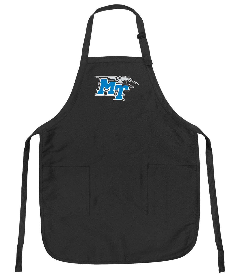 Middle Tennessee Apron MTSU Logo Apron - Stain Resistant Fabric Black