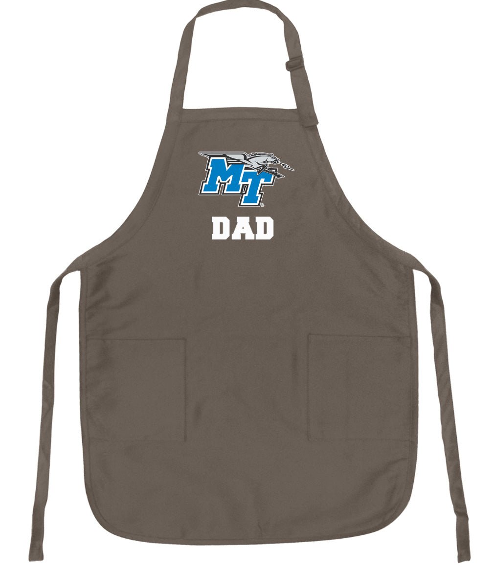 Middle Tennessee Apron MTSU Logo Apron - Stain Resistant Fabric Dad on Khaki