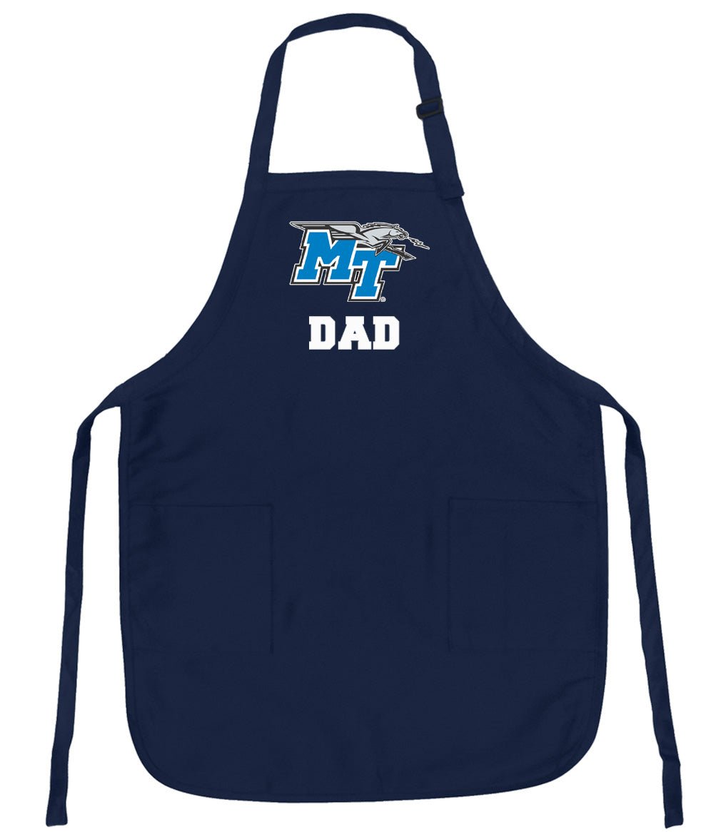 Middle Tennessee Apron MTSU Logo Apron - Stain Resistant Fabric Dad on Navy