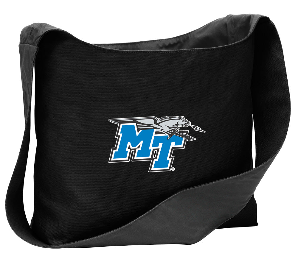 Middle Tennessee Crossbody Bag – MTSU Blue Raiders Canvas Shoulder Tote Sling Black