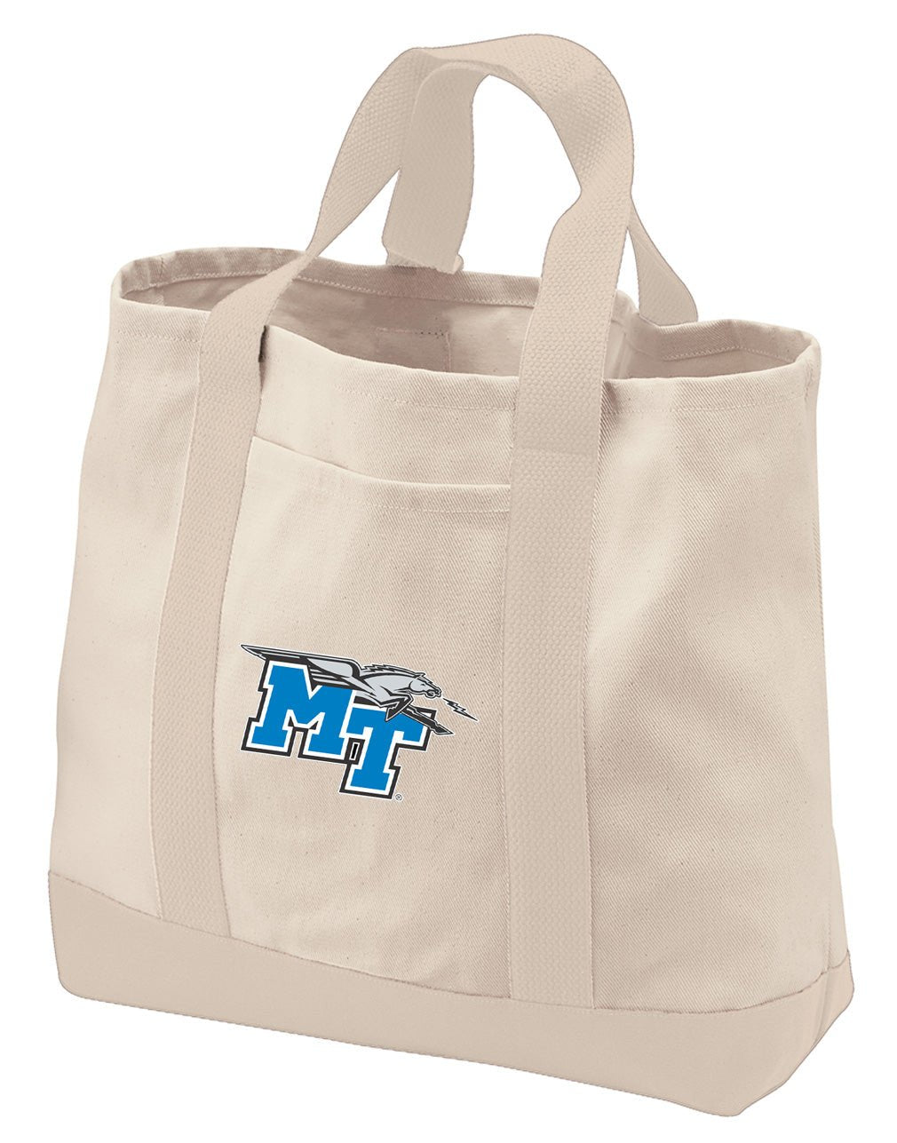 Middle Tennessee Canvas Tote Bag MTSU Classic Tote Tan