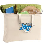 Middle Tennessee Jumbo Tote Bag – MTSU Blue Raiders Large Beach, Pool & Travel Tote Tan