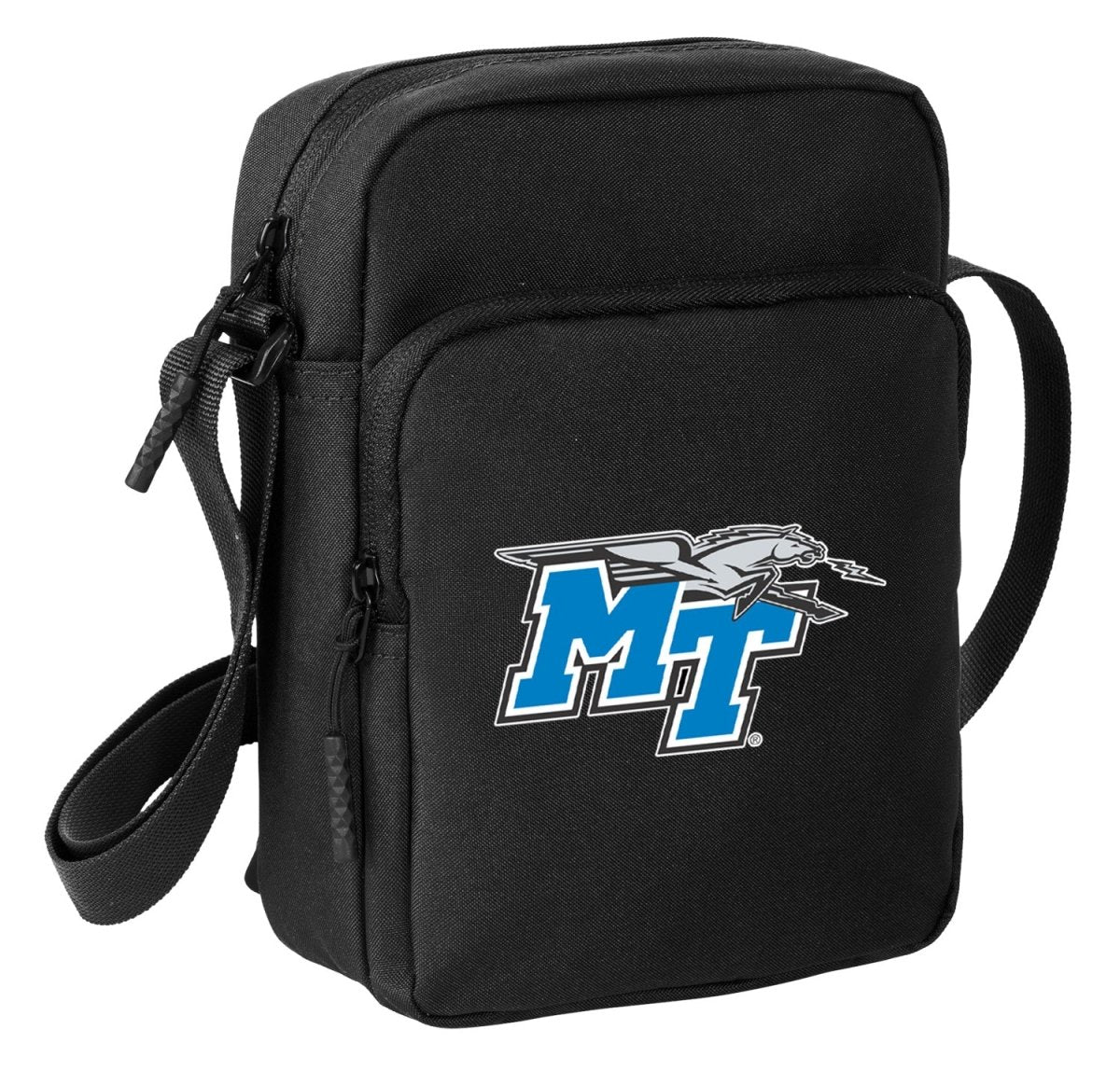 Middle Tennessee Crossbody Bag MTSU Travel Sling Pack Black