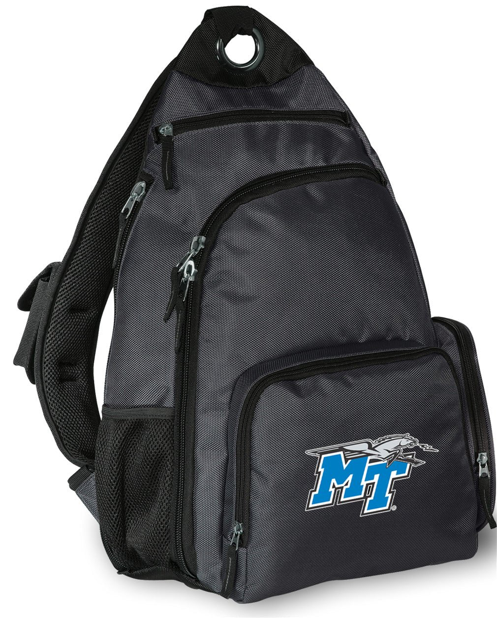 Middle Tennessee Sling Backpack MTSU Crossbody Bag Gray