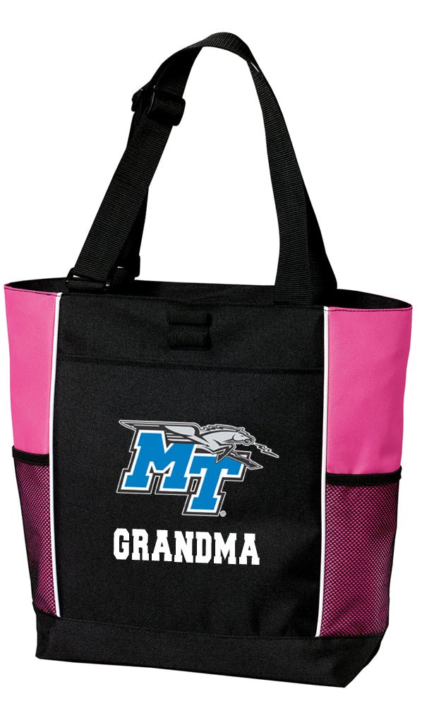 Middle Tennessee Tote Bag Official MTSU Carryall Totes Grandma on Pink