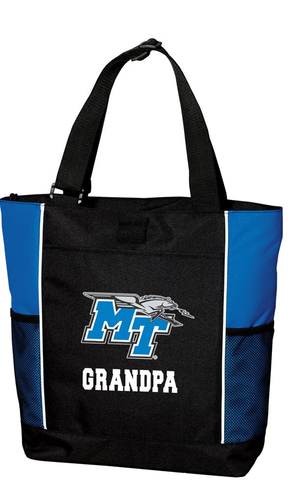Middle Tennessee Tote Bag Official MTSU Carryall Totes Grandpa On Royal
