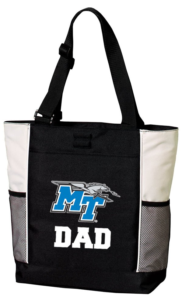 Middle Tennessee Tote Bag Official MTSU Carryall Totes Dad on White