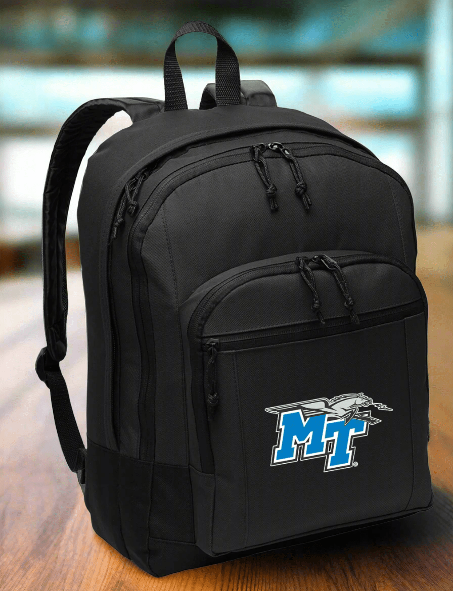 Middle Tennessee Backpack MTSU Medium Classic Style Backpack Black