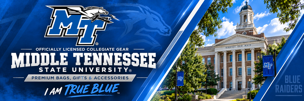 Middle Tennessee Tote Bag - MTSU Zippered Carryall Grandpa on White
