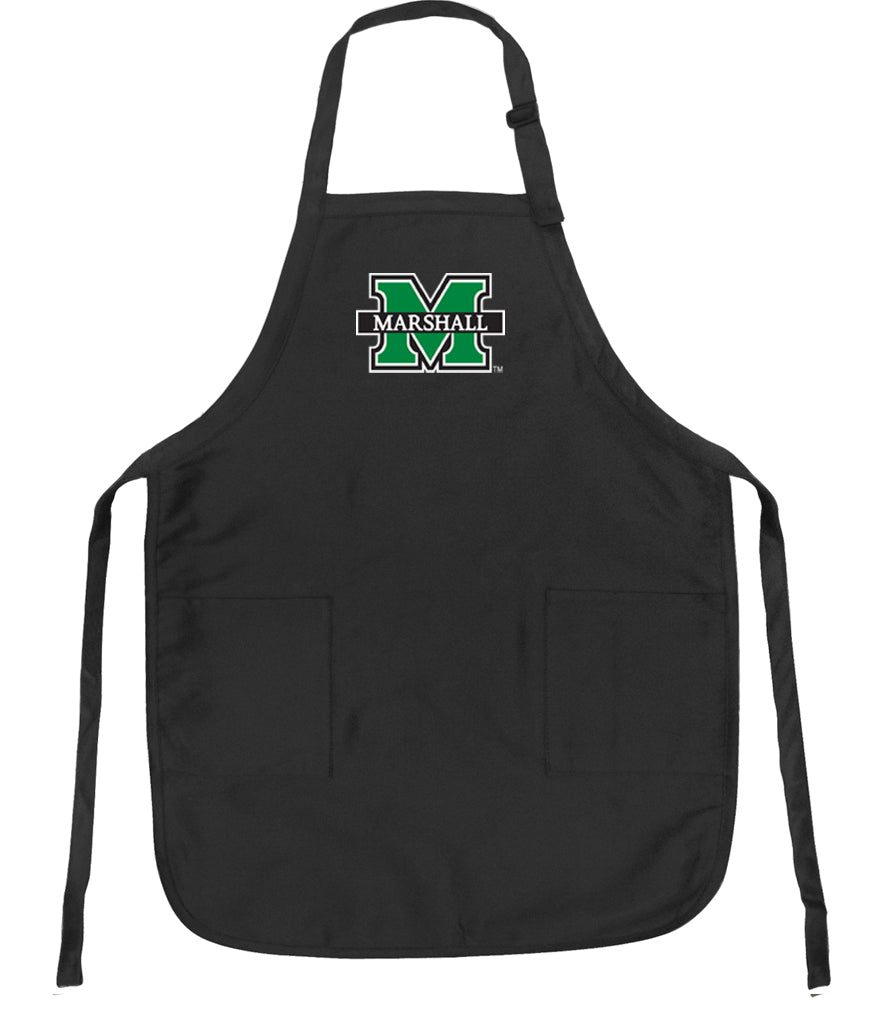 Marshall University Apron MU Herd Apron - Stain Resistant Fabric Black