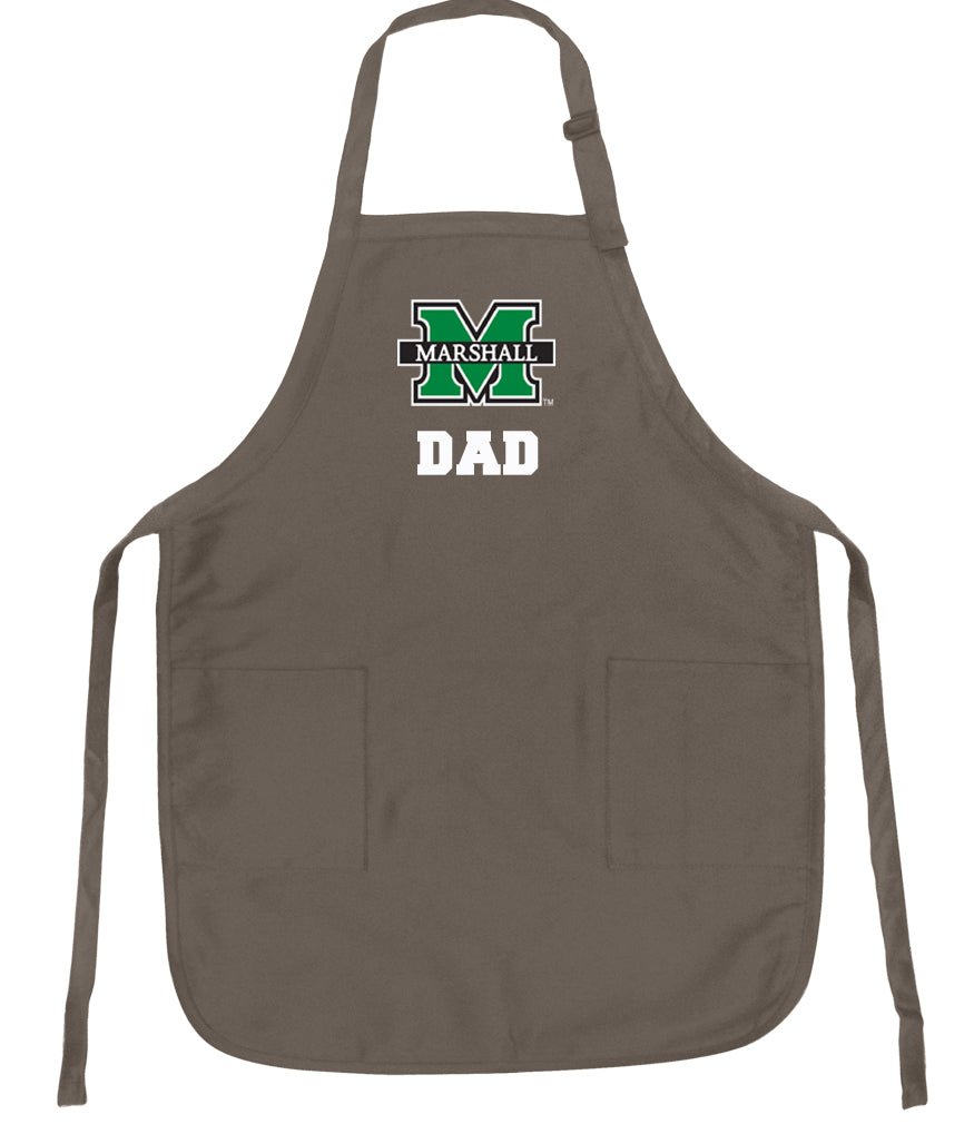 Marshall University Apron MU Herd Apron - Stain Resistant Fabric Dad on Khaki