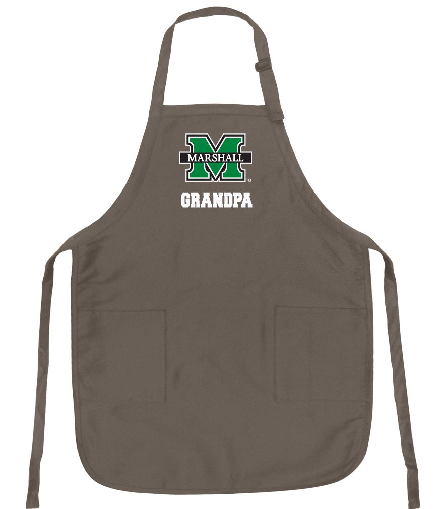 Marshall University Apron MU Herd Apron - Stain Resistant Fabric Grandpa on Khaki