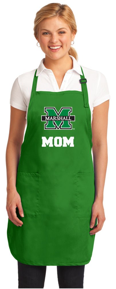Marshall University Apron MU Herd Apron - Stain Resistant Fabric Mom on Green