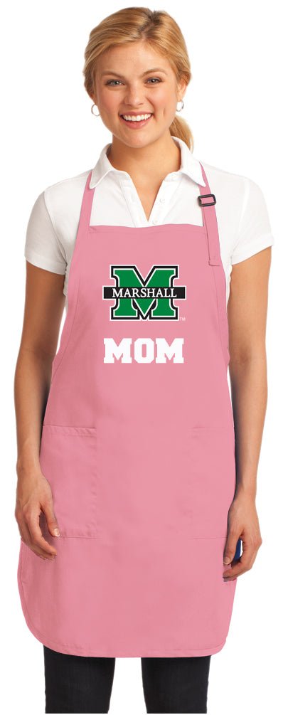 Marshall University Apron MU Herd Apron - Stain Resistant Fabric Mom on Pink