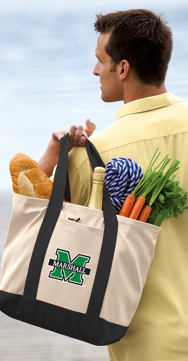Marshall University Canvas Tote Bag MU Herd Classic Tote Black