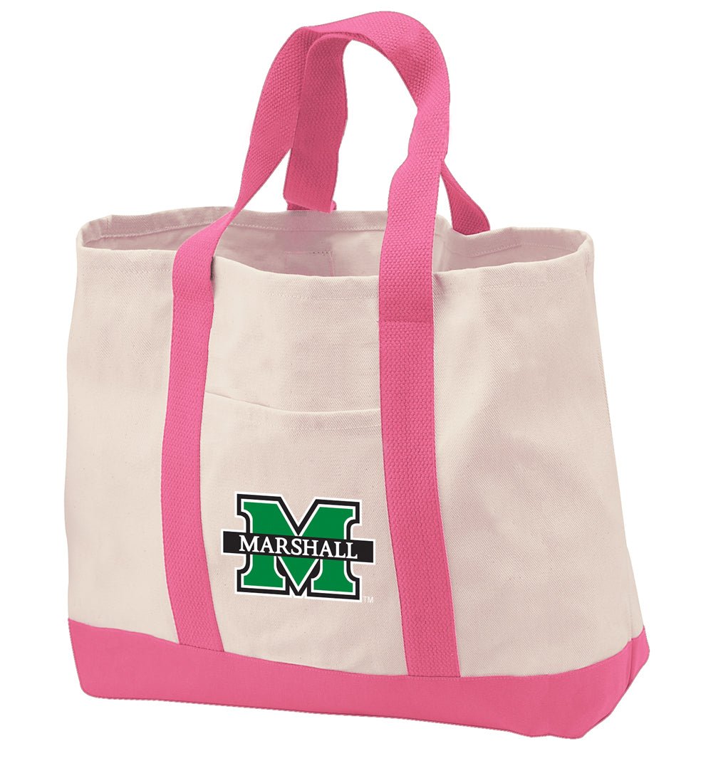 Marshall University Canvas Tote Bag MU Herd Classic Tote Pink