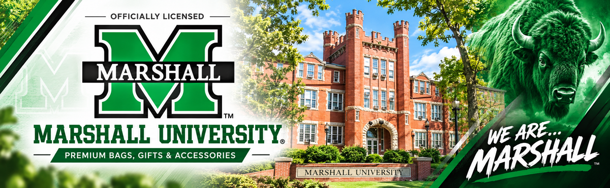 Marshall Thundering Herd Laptop Backpack - Official Marshall University Bookbag Black