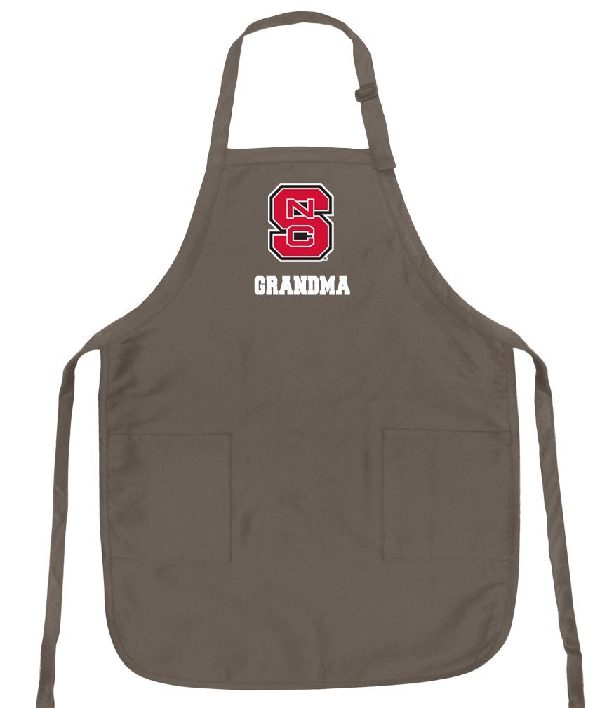 NC State Apron - Stain Resistant Fabric Grandma on Khaki