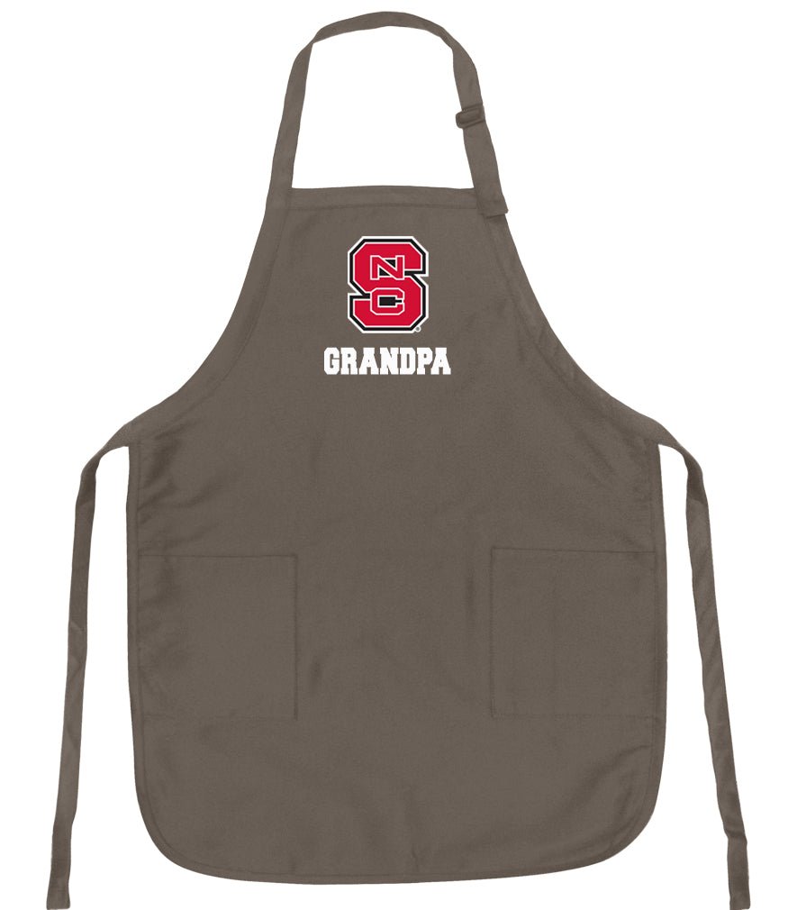 NC State Apron - Stain Resistant Fabric Grandpa on Khaki
