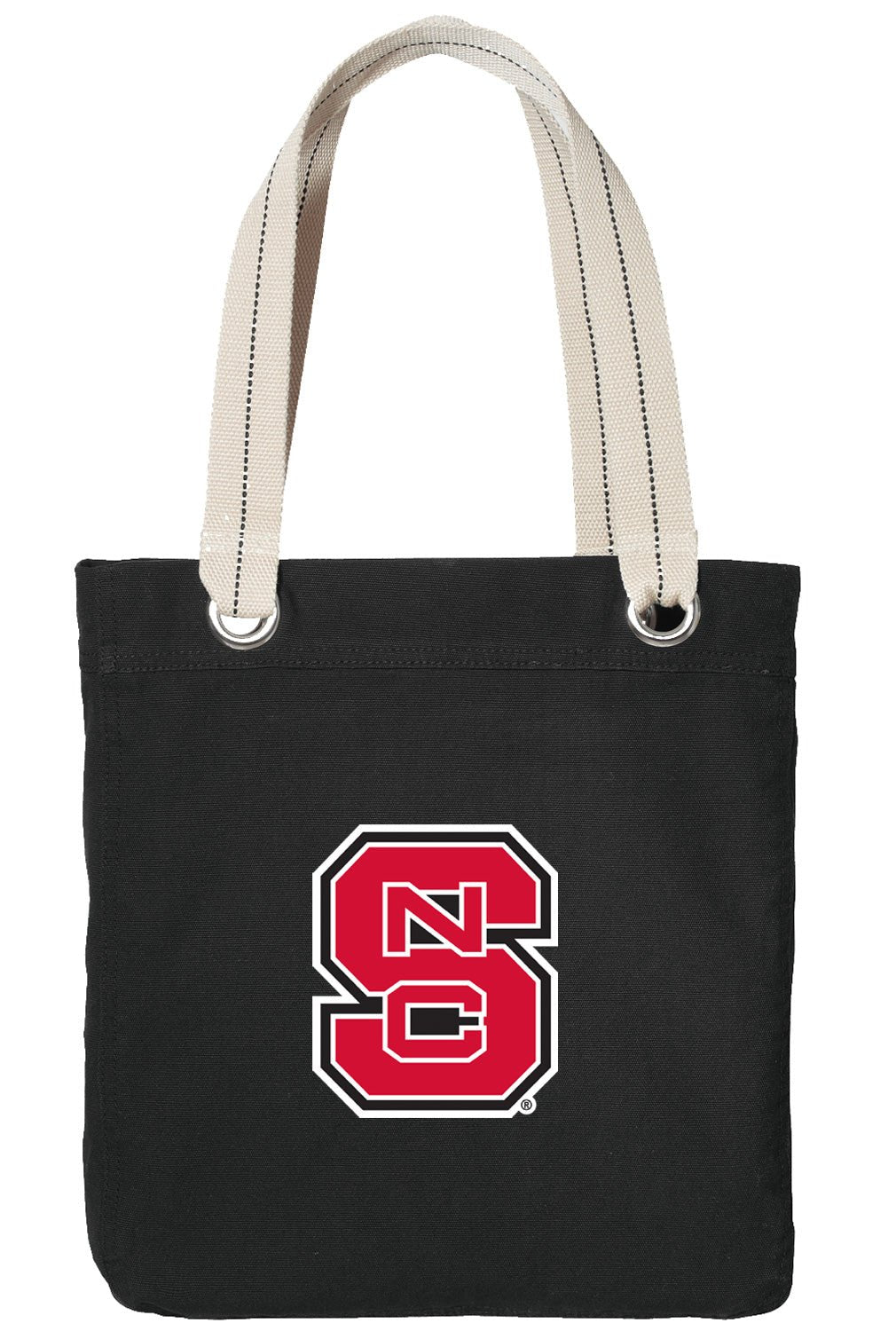 NC State Tote Bag Deluxe Canvas Shoulder Bag Black