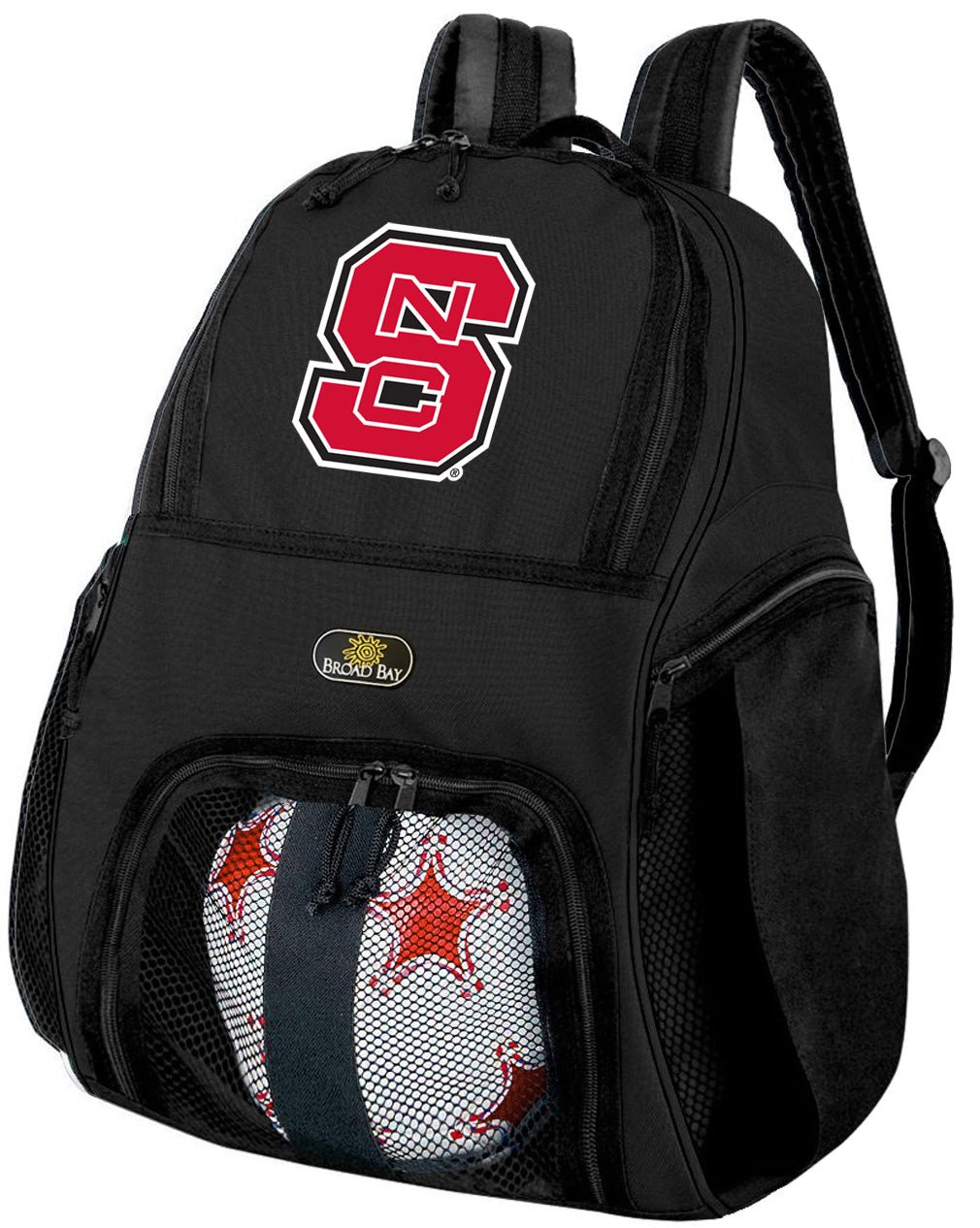 NC State Soccer Ball Backpack or Volleyball Sports Gear Bag Black
