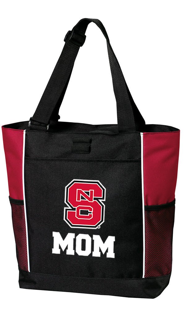 NC State Tote Bag Official NC State Wolfpack Carryall Totes Mom on Red