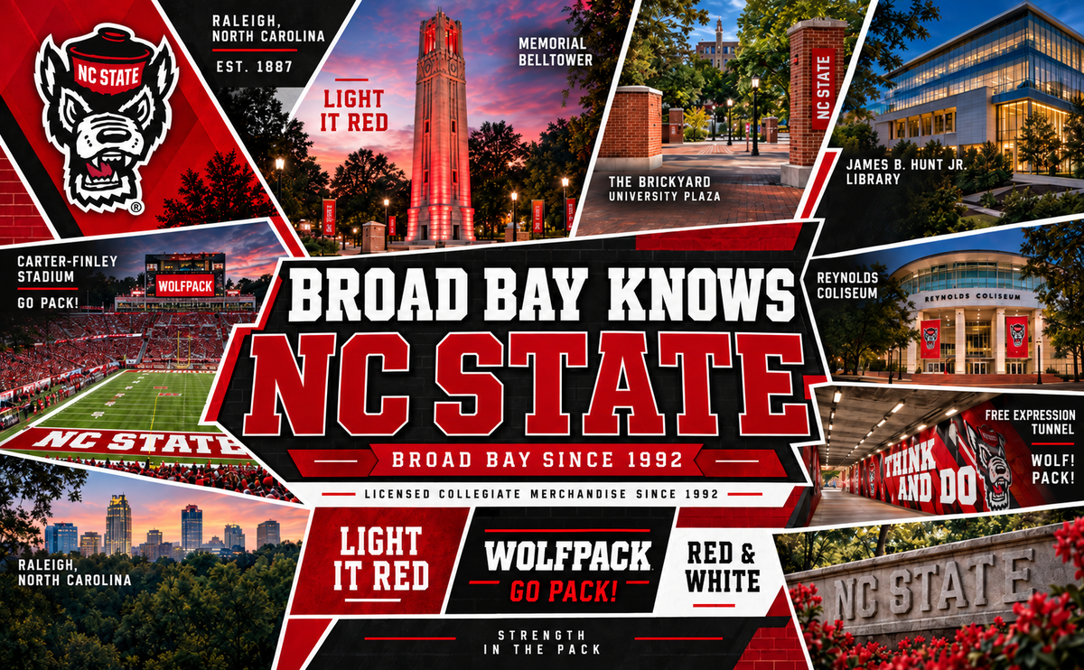 NC State Large Duffel Bag Black