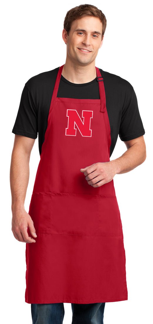 University of Nebraska Large Apron - For Men or Women - Adjustable with Pockets Red