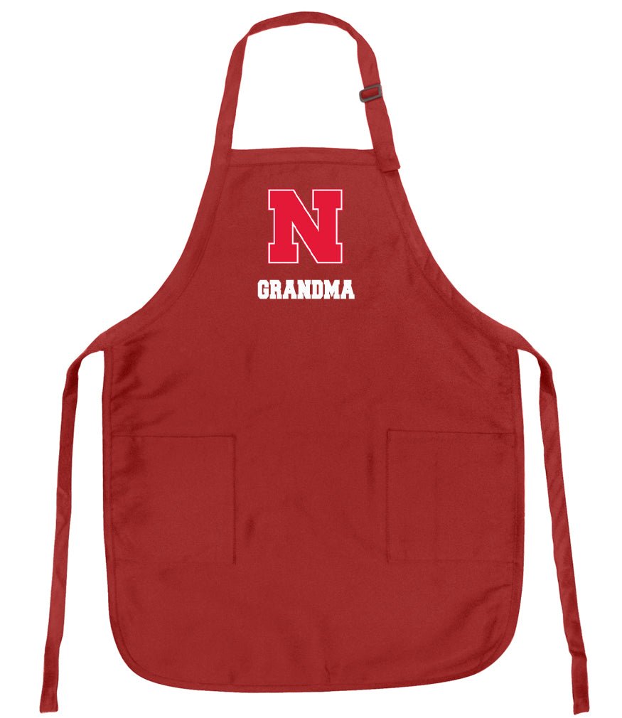 University of Nebraska Apron - Stain Resistant Fabric Grandma on Red