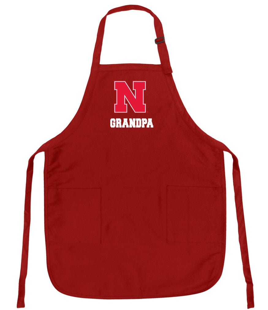 University of Nebraska Apron - Stain Resistant Fabric Grandpa on Red