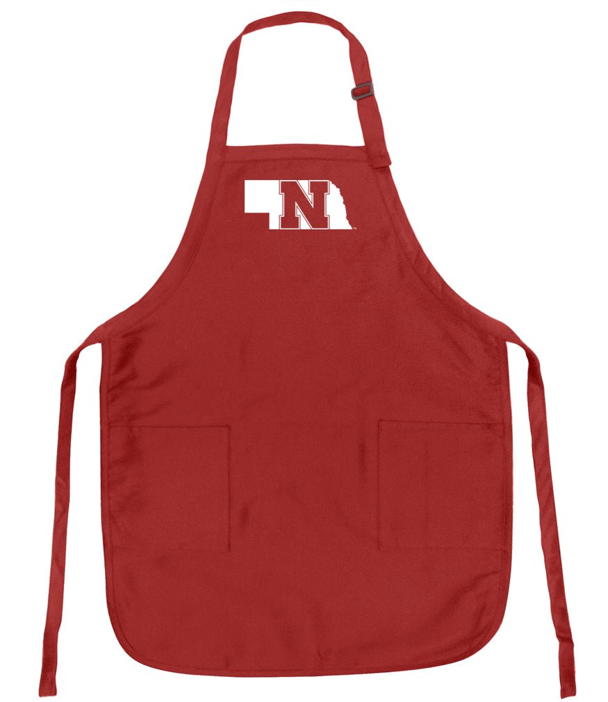 University of Nebraska Logo Apron - Stain Resistant Fabric Red