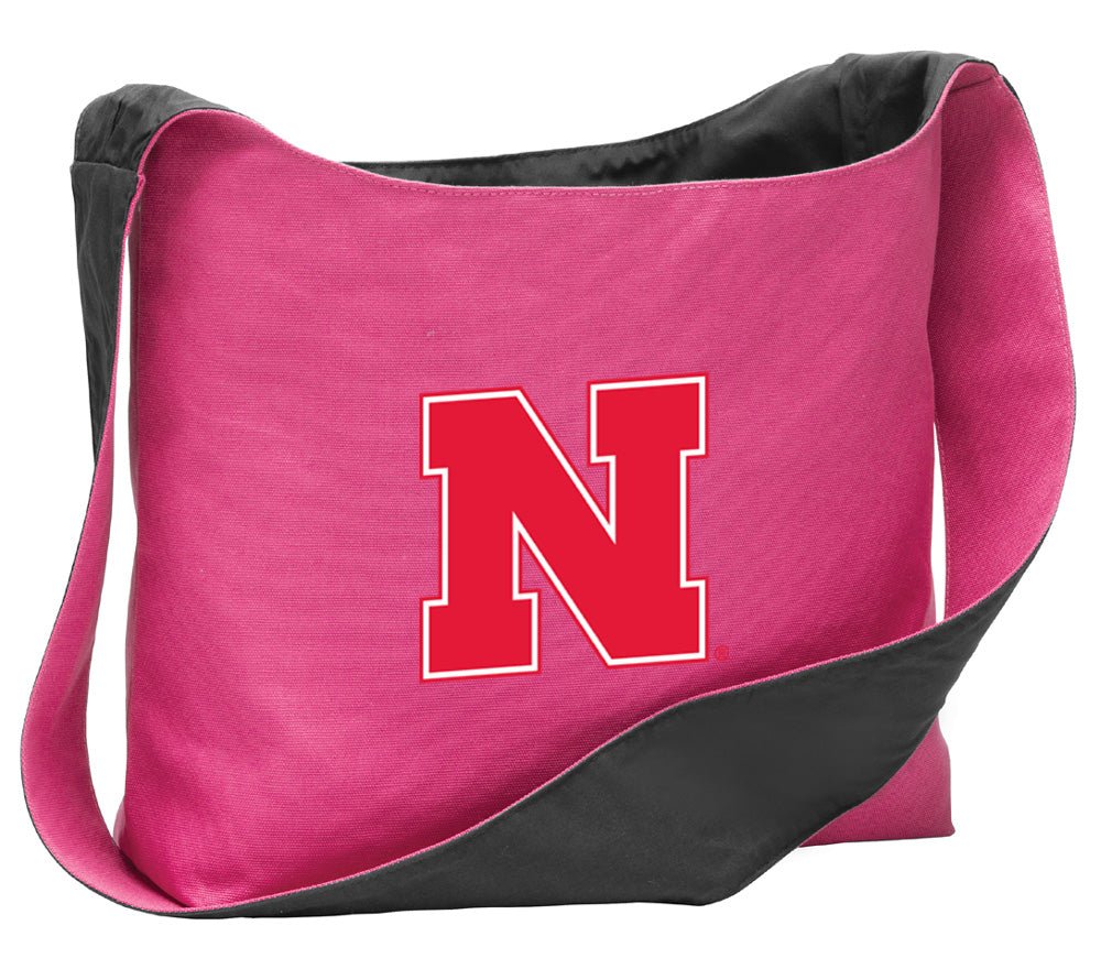 Nebraska Cross Body Bag Nebraska Huskers Shoulder Tote Bag - Sling Style Pink