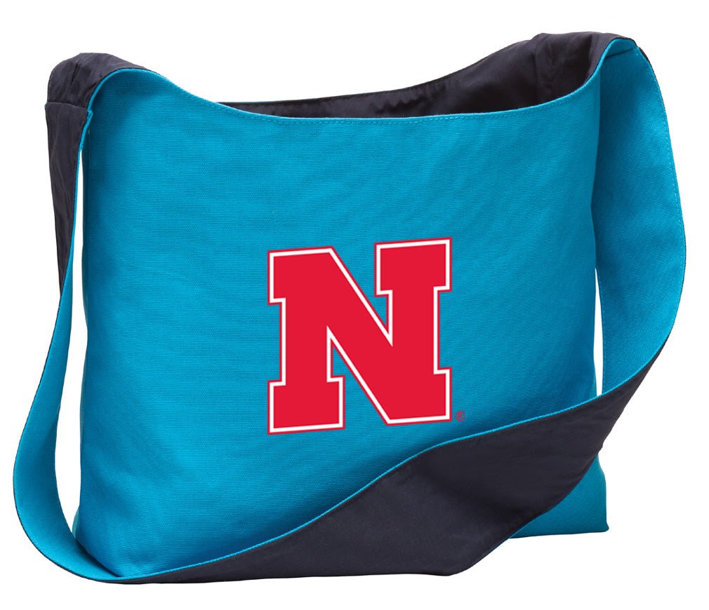 Nebraska Cross Body Bag Nebraska Huskers Shoulder Tote Bag - Sling Style Turquoise