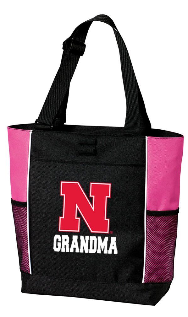 University of Nebraska Tote Bag Official Nebraska Carryall Totes Grandma on Pink