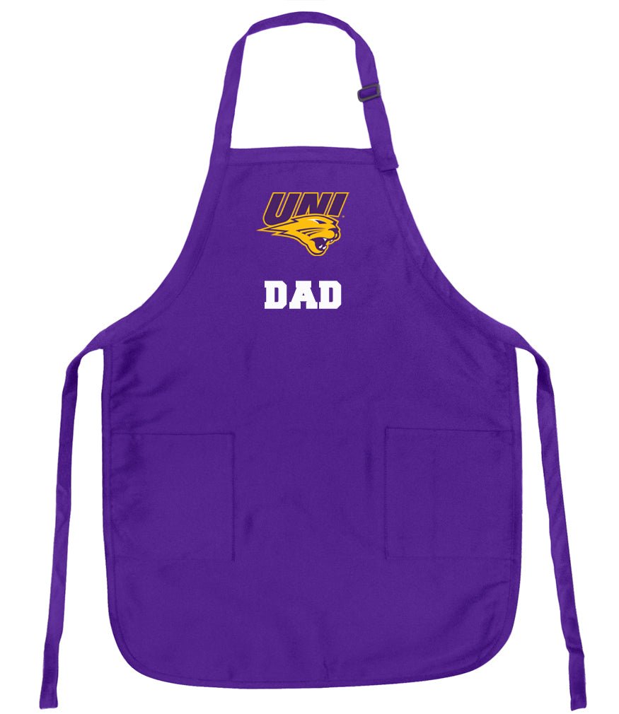 Northern Iowa Apron Official UNI Panthers Aprons - Stain Resistant Fabric Dad on Purple