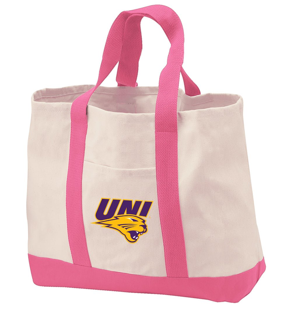 Northern Iowa Canvas Tote Bag UNI Panthers Classic Tote Pink