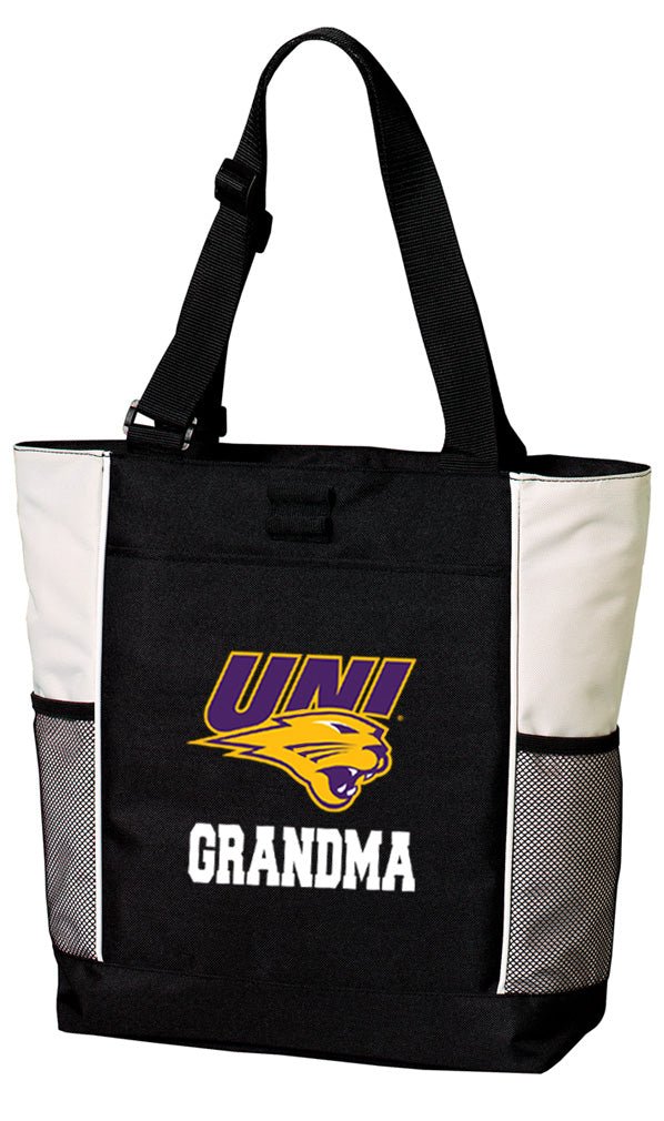 Northern Iowa Tote Bag Official UNI Panthers Carryall Totes Grandma on White