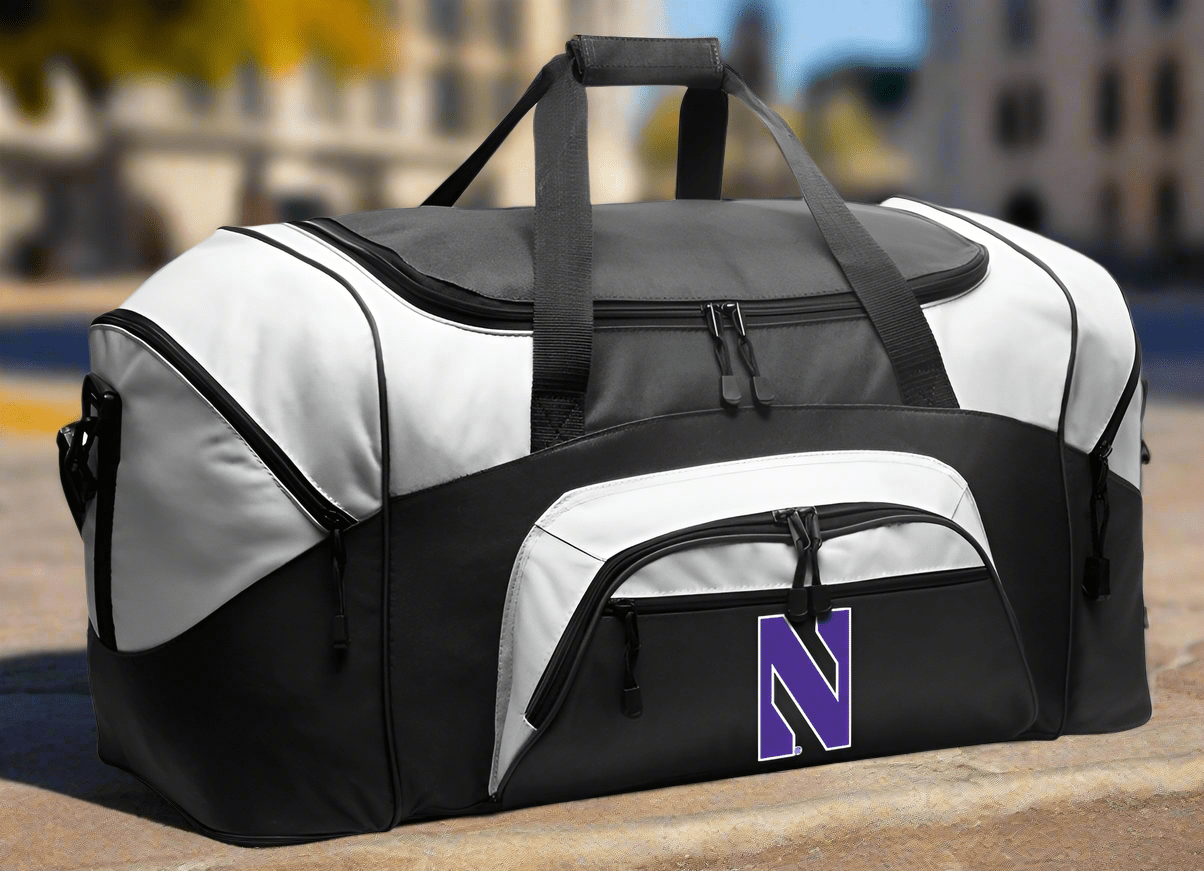 Northwestern Wildcats Duffel – Gym Bag, Travel Duffle & Carry-On with Logo Purple