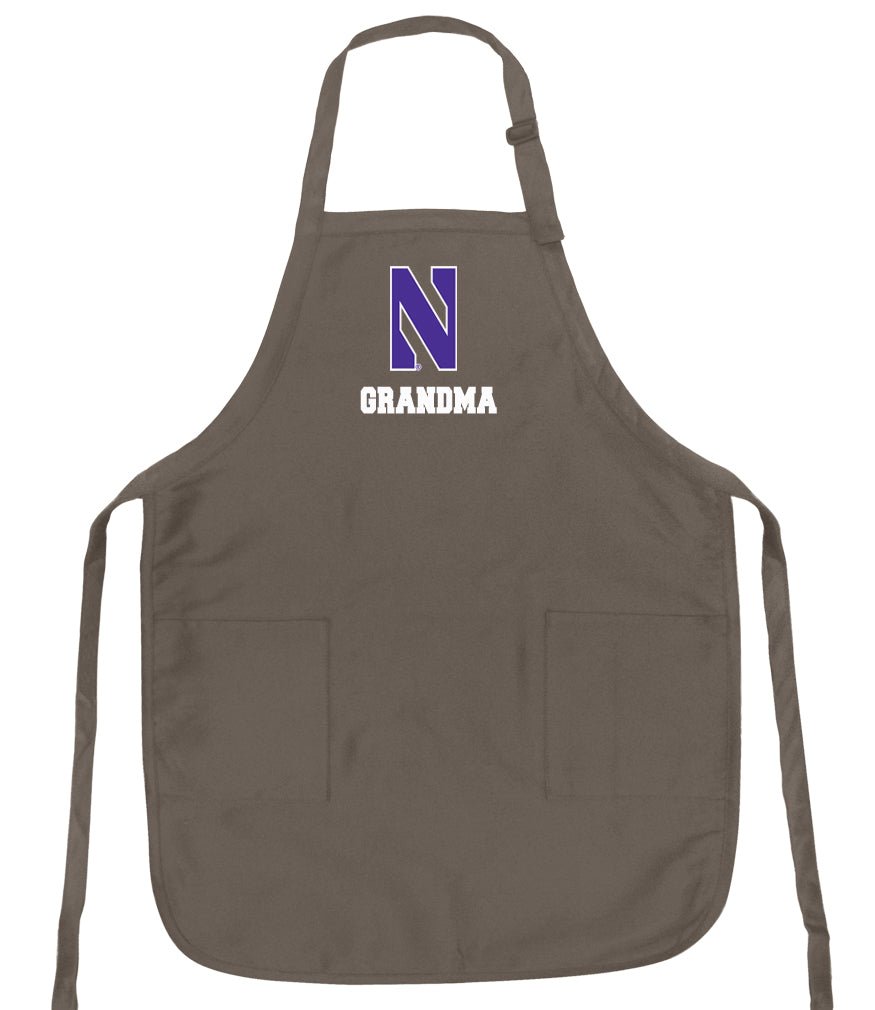 Northwestern Apron NU Apron - Stain Resistant Fabric Grandma on Khaki