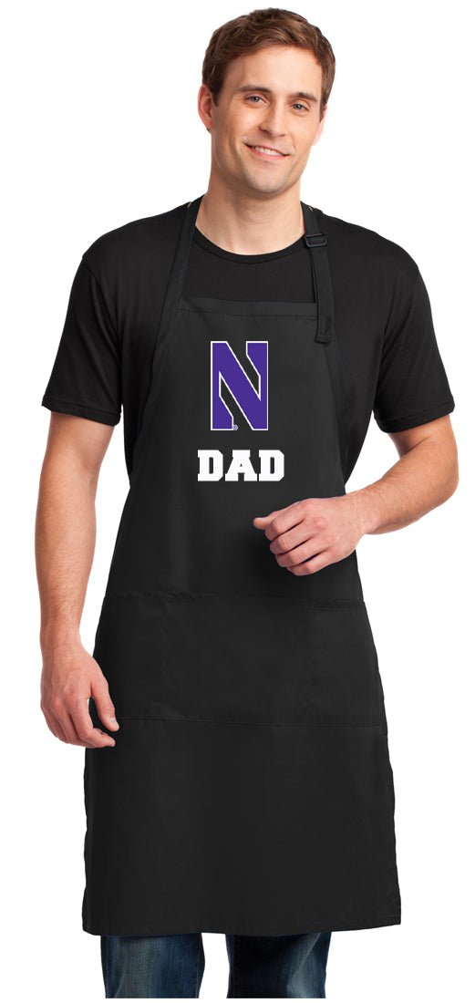 Northwestern Large Apron NU Apron - Adjustable with Pockets Dad on Black