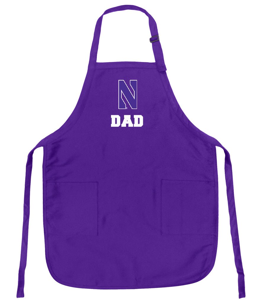Northwestern Apron NU Apron - Stain Resistant Fabric Dad on Purple