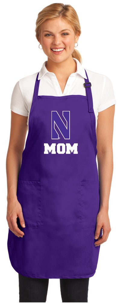 Northwestern Apron NU Apron - Stain Resistant Fabric Mom on Purple