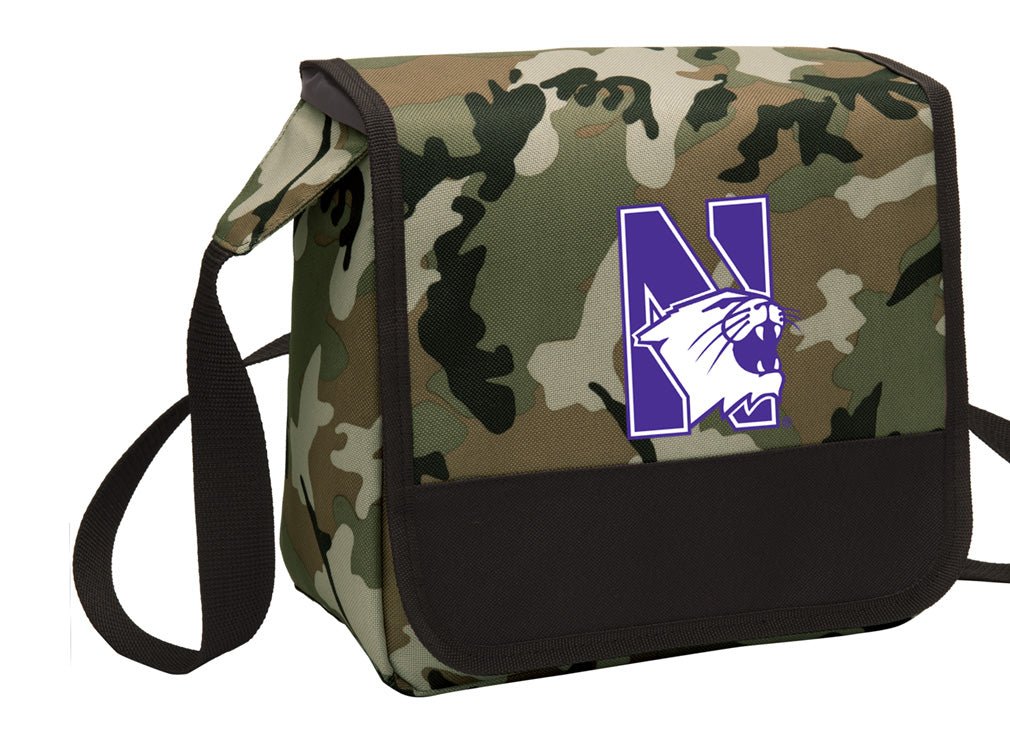 Northwestern University Lunch Bag NU Wildcats Cooler or Lunchbox Camo