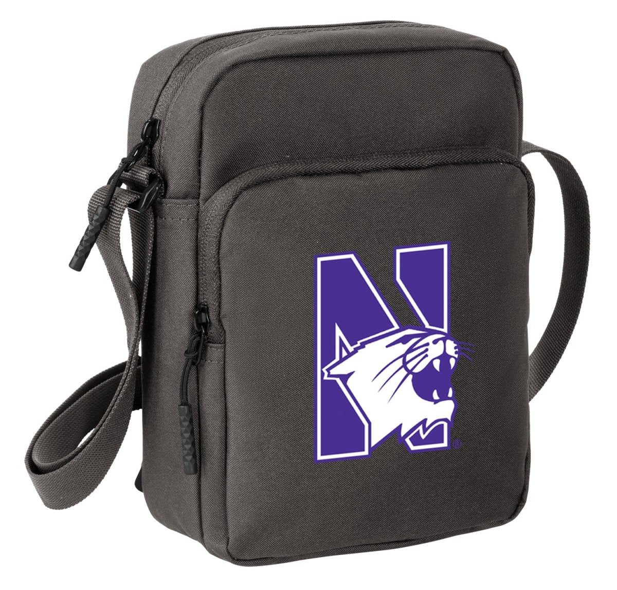 Northwestern University Crossbody Bag NU Wildcats Travel Sling Pack Gray