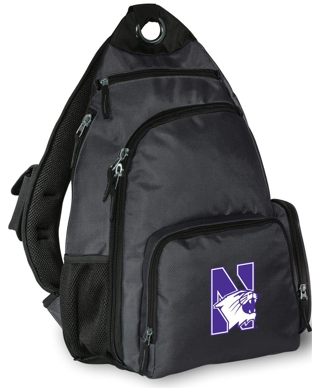 Northwestern University Sling Backpack - NU Wildcats Crossbody Bag Gray