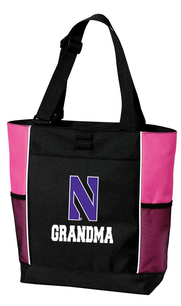 Northwestern Tote Bag NU Carryall Tote Grandma on Pink
