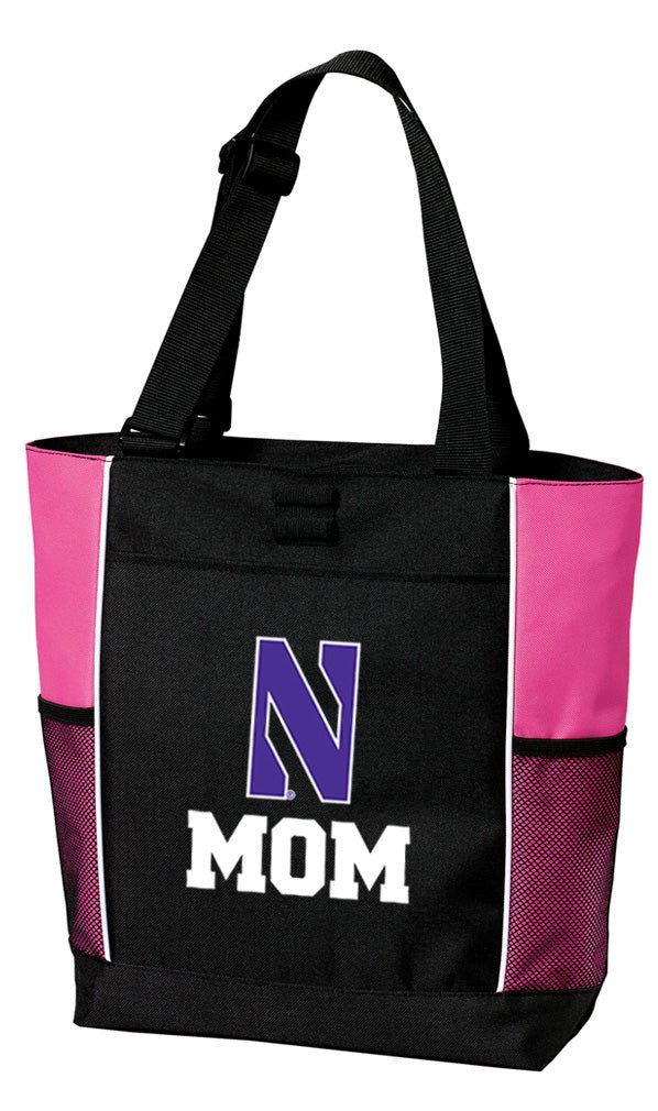 Northwestern Tote Bag NU Carryall Tote Mom on Pink
