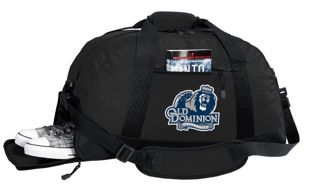 ODU Duffel Bag – Official Monarchs Medium Gym & Travel Bag with Shoe Pocket – 600D Polyester Black